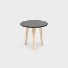 Load image into Gallery viewer, Round Side Table - Eco Ply Legs - Marbled Coal