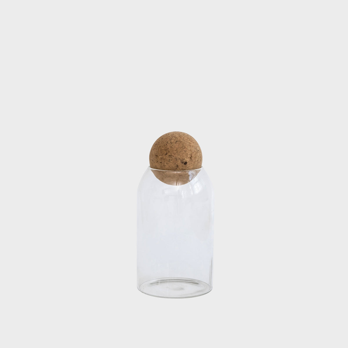 Refillable Cork Ball Glass Jars 3 Sizes