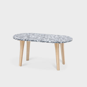 Pill Coffee Table - Eco Ply Legs - Chalk