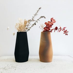 Recycled Wave Vase - Black