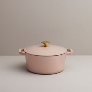 Recycled Cast Iron 3.3l Casserole - Dusty Pink