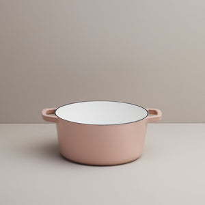 Recycled Cast Iron 3.3l Casserole - Dusty Pink