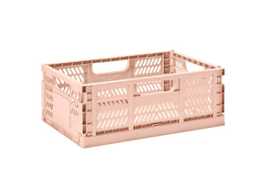 Large Recycled Collapsible Crate - Blush