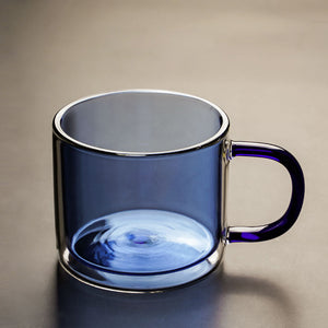 Double Walled Glass Mug - Grey