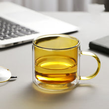 Load image into Gallery viewer, Double Walled Glass Mug - Yellow