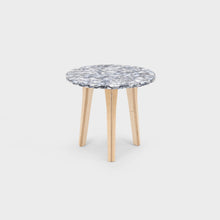 Load image into Gallery viewer, Round Side Table - Eco Ply Legs - Marbled Blue