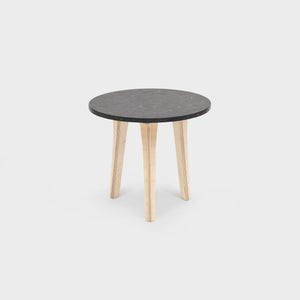 Round Side Table - Eco Ply Legs - Coal