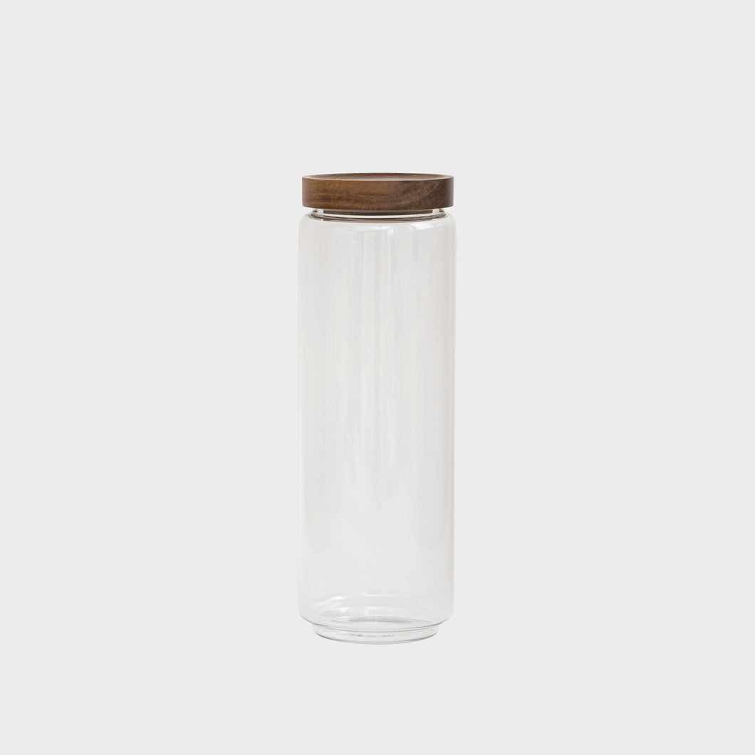 Wooden Lid Glass Jar - 1000ml