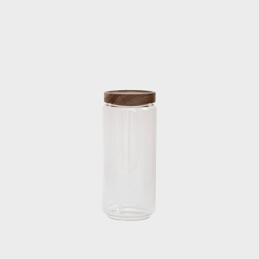 Wooden Lid Glass Jar - 750ml