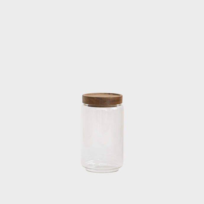 Wooden Lid Glass Jar - 750ml