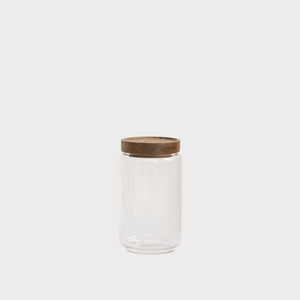 Wooden Lid Glass Jar - 325ml