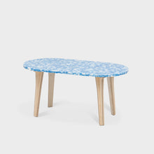 Load image into Gallery viewer, Pill Coffee Table - Eco Ply Legs - Marbled Blue