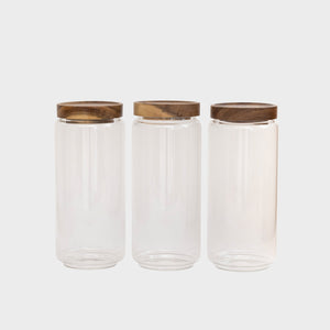 Wooden Lid Glass Jar - 1800ml