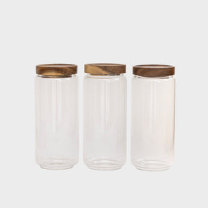 Wooden Lid Glass Jars - Pick and Mix Set