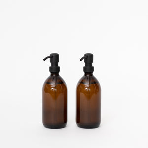 Amber Glass Bottles - Set Of 2 - 300ml