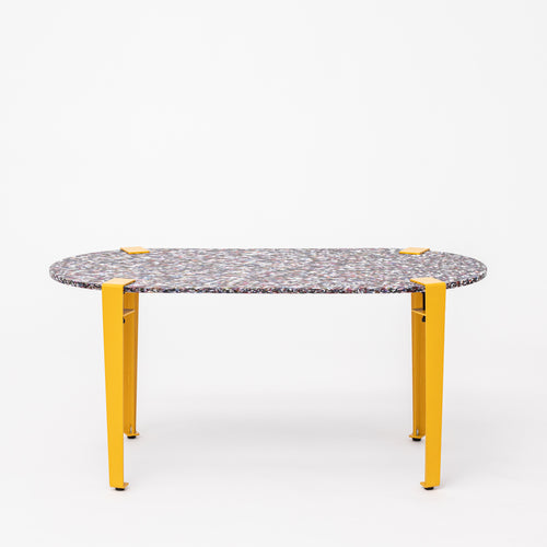 Pill Coffee Table - Clamp Legs - Speckled