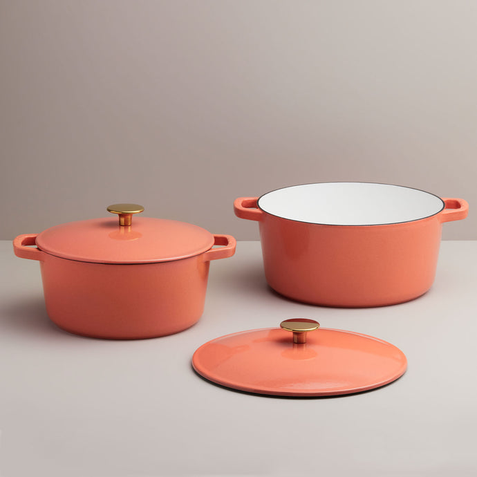 4-Piece Recycled Cast Iron Cookware Set - Terracotta