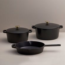 Load image into Gallery viewer, 5-Piece Recycled Cast Iron Cookware Set - Black