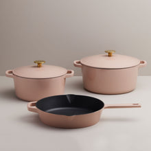 Load image into Gallery viewer, 4-Piece Recycled Cast Iron Cookware Set - Dusty Pink