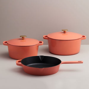 Recycled Cast Iron 3.3l Casserole - Terracotta