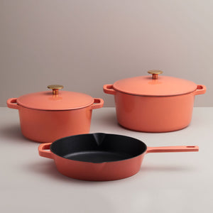 Recycled Cast Iron 5.2l Casserole - Terracotta