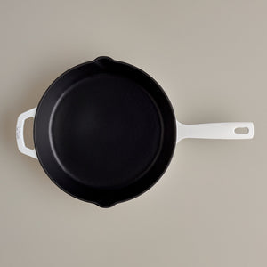 Recycled Cast Iron Skillet - White
