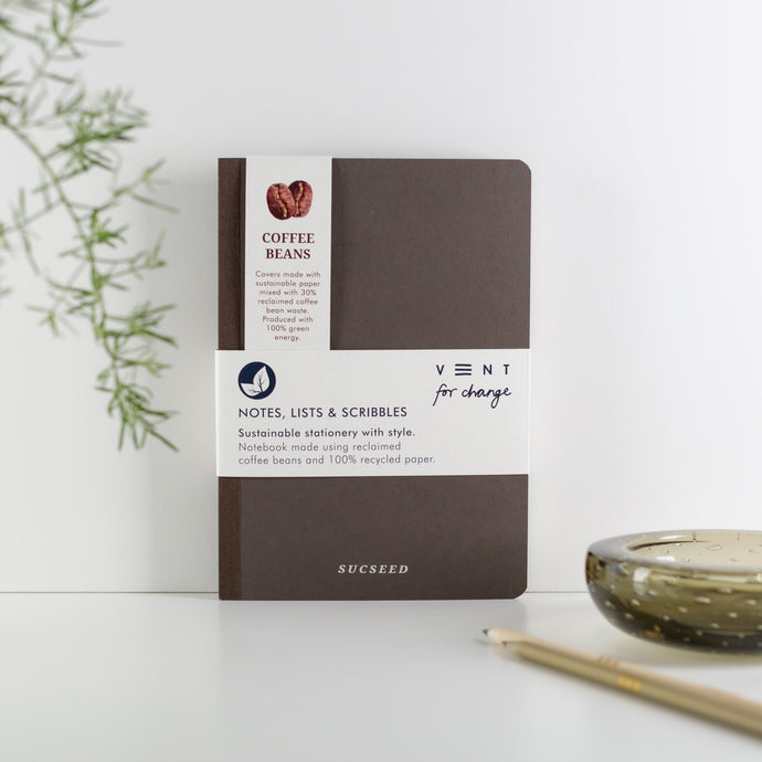 Notebook - Recycled Coffee - Dark Brown
