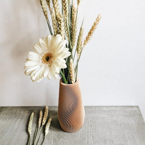 Recycled Wave Vase - Natural