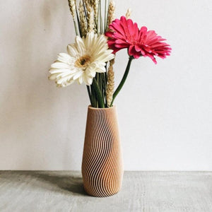 Recycled Wave Vase - Natural